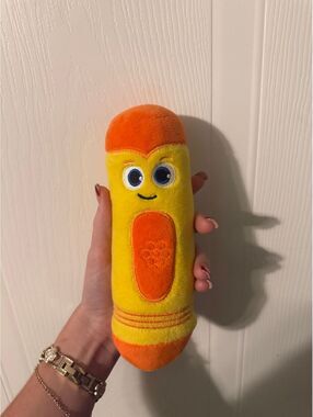 BabyFirst Baby First TV Color Crew Plush Orange Talking Crayon WORKS